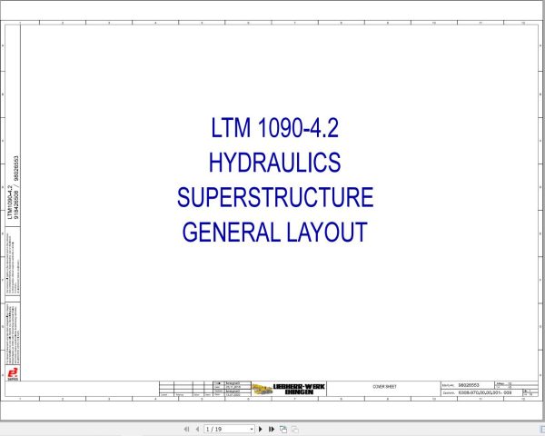 Liebherr Crane LTM 1090 4.2 Z43900 Electric and Hydraulic Diagrams EN 3