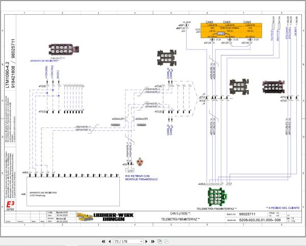 Liebherr Crane LTM 1090 4.2 Z43900 Electric and Hydraulic Diagrams ES 2