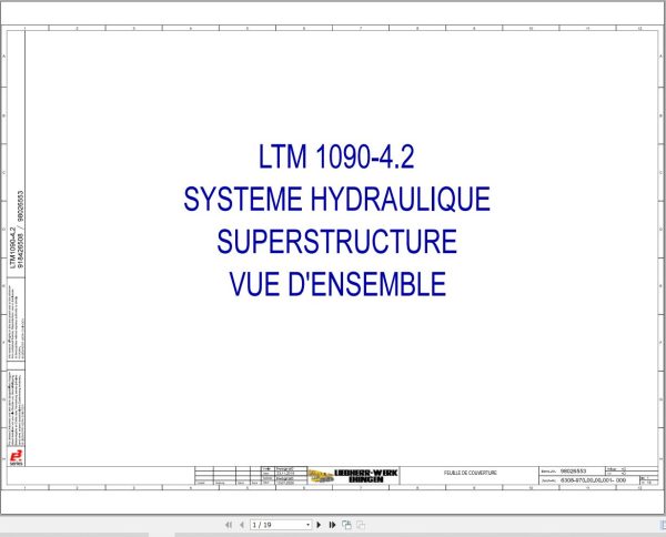 Liebherr Crane LTM 1090 4.2 Z43900 Electric and Hydraulic Diagrams FR 3