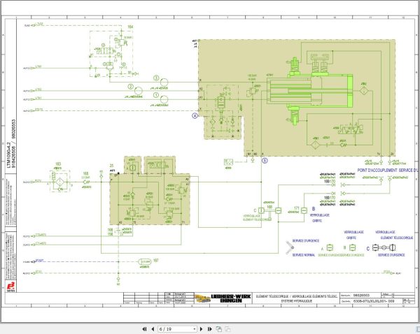 Liebherr Crane LTM 1090 4.2 Z43900 Electric and Hydraulic Diagrams FR 4