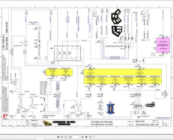 Liebherr Crane LTM 1095 5.1 Z91400 Electric and Hydraulic Diagrams DE 2