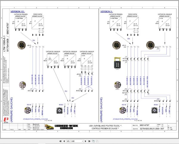 Liebherr Crane LTM 1095 5.1 Z91400 Electric and Hydraulic Diagrams FR 2