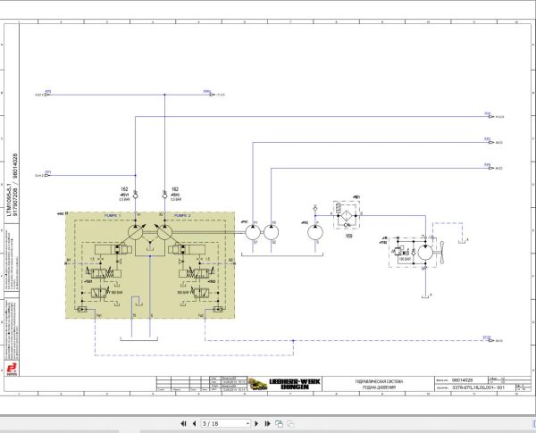 Liebherr Crane LTM 1095 5.1 Z91400 Electric and Hydraulic Diagrams RU 4