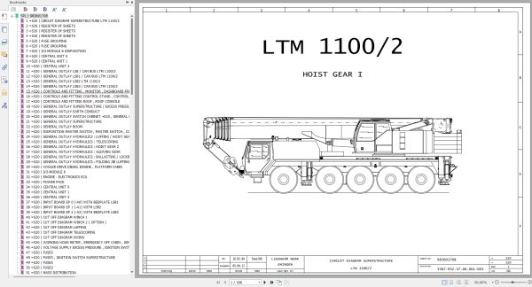 Liebherr Crane LTM 1100 2 Electrical Circuit Diagram 3367 932.37.00.001 003 1