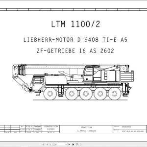 Liebherr Crane LTM 1100 2 Z65068 Electric and Hydraulic Diagrams DE 1