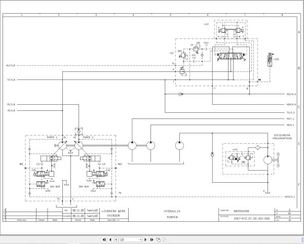 Liebherr Crane LTM 1100 2 Z65068 Electric and Hydraulic Diagrams DE 3