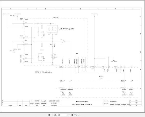 Liebherr Crane LTM 1100 2 Z65068 Electric and Hydraulic Diagrams EN 2