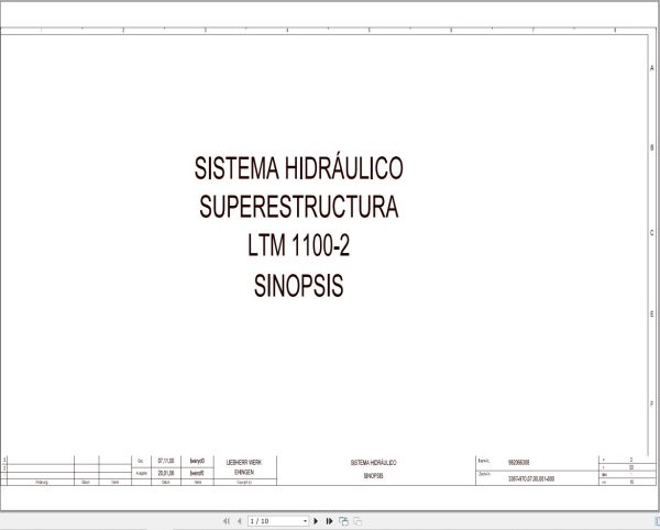 Liebherr Crane LTM 1100 2 Z65068 Electric and Hydraulic Diagrams ES 3