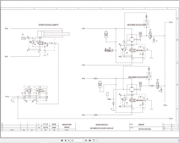 Liebherr Crane LTM 1100 2 Z65068 Electric and Hydraulic Diagrams ES 4
