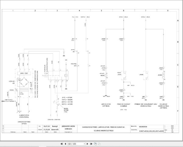 Liebherr Crane LTM 1100 2 Z65068 Electric and Hydraulic Diagrams FR 2