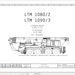 Liebherr Crane LTM 1100 4.1 Z63345 Electric and Hydraulic Diagrams DE 1