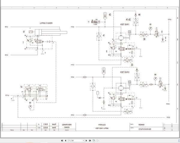 Liebherr Crane LTM 1100 4.1 Z63345 Electric and Hydraulic Diagrams EN 4