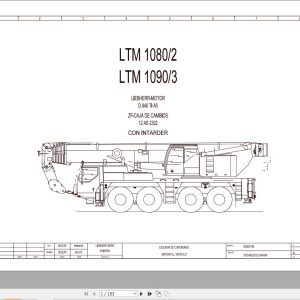 Liebherr Crane LTM 1100 4.1 Z63345 Electric and Hydraulic Diagrams ES 1