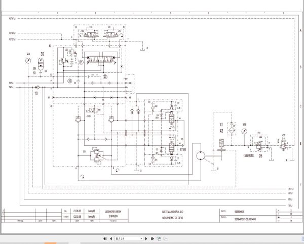 Liebherr Crane LTM 1100 4.1 Z63345 Electric and Hydraulic Diagrams ES 4