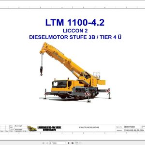 Liebherr Crane LTM 1100 4.2 Z64047 Electric and Hydraulic Diagrams DE 1