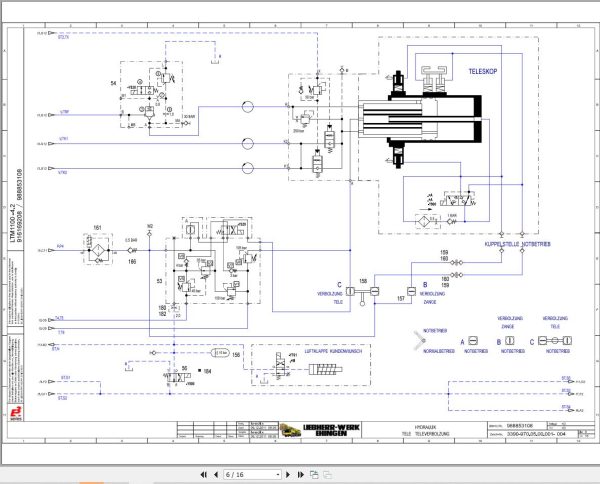 Liebherr Crane LTM 1100 4.2 Z64047 Electric and Hydraulic Diagrams DE 3