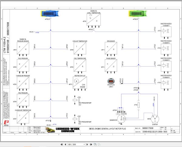 Liebherr Crane LTM 1100 4.2 Z64047 Electric and Hydraulic Diagrams EN 2