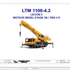 Liebherr Crane LTM 1100 4.2 Z64047 Electric and Hydraulic Diagrams FR 1