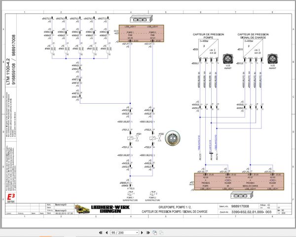 Liebherr Crane LTM 1100 4.2 Z64047 Electric and Hydraulic Diagrams FR 2