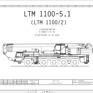 Liebherr Crane LTM 1100 5.1 Z65530 Electric and Hydraulic Diagrams DE 1