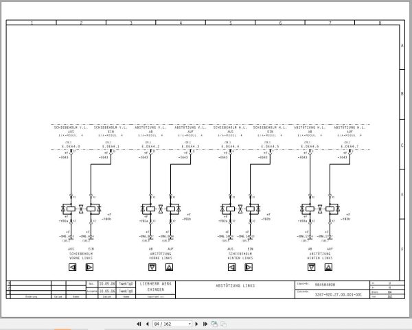 Liebherr Crane LTM 1100 5.1 Z65530 Electric and Hydraulic Diagrams DE 2