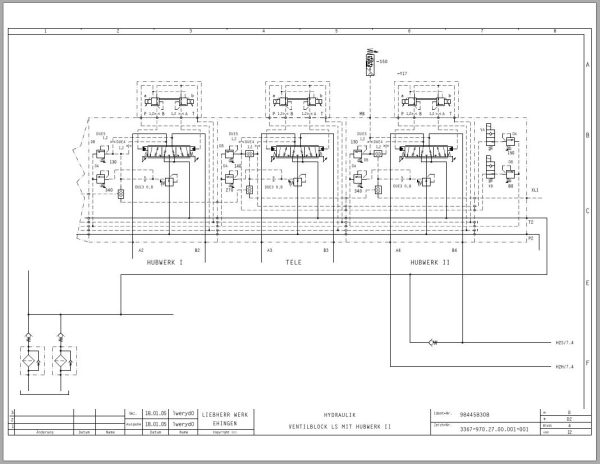 Liebherr Crane LTM 1100 5.1 Z65530 Electric and Hydraulic Diagrams DE 3