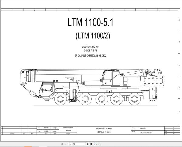 Liebherr Crane LTM 1100 5.1 Z65530 Electric and Hydraulic Diagrams ES 1