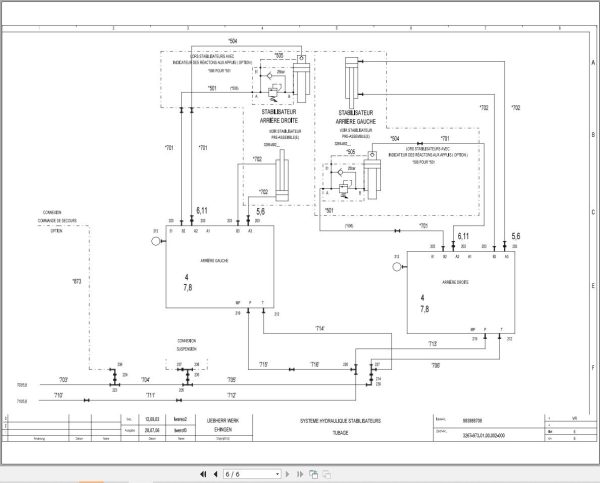 Liebherr Crane LTM 1100 5.1 Z65530 Electric and Hydraulic Diagrams FR 3
