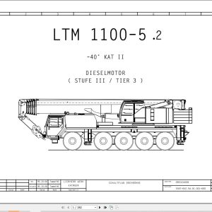 Liebherr Crane LTM 1100 5.2 Z65625 Electric and Hydraulic Diagrams DE 1