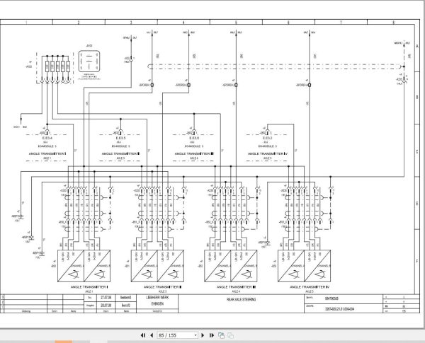 Liebherr Crane LTM 1100 5.2 Z65625 Electric and Hydraulic Diagrams EN 2