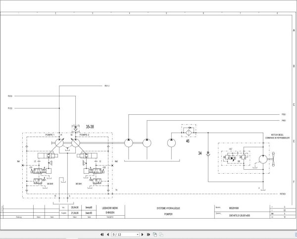 Liebherr Crane LTM 1100 5.2 Z65625 Electric and Hydraulic Diagrams FR 3