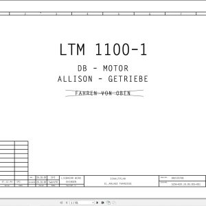 Liebherr Crane LTM 1100 Z22541 Electric and Hydraulic Diagrams DE 1