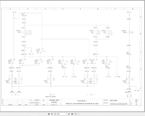 Liebherr Crane LTM 1100 Z22541 Electric and Hydraulic Diagrams ES 2