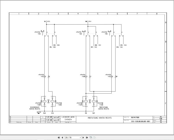 Liebherr Crane LTM 1120 1 Z23314 Electric and Hydraulic Diagrams DE 2
