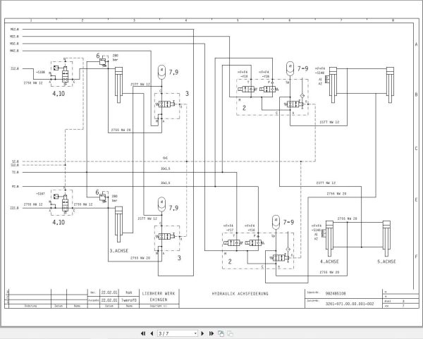 Liebherr Crane LTM 1120 1 Z23314 Electric and Hydraulic Diagrams DE 3
