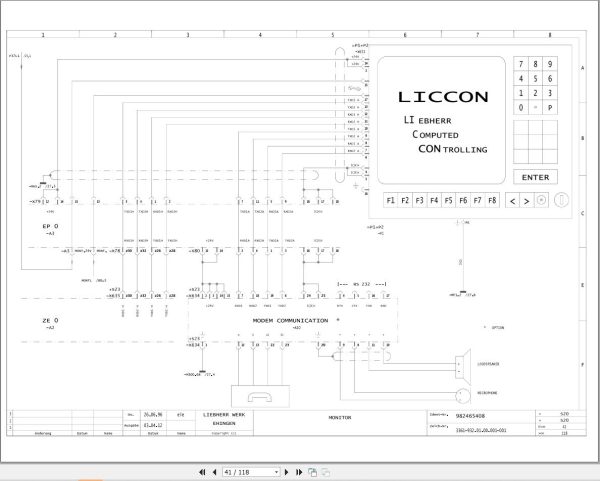 Liebherr Crane LTM 1120 1 Z23314 Electric and Hydraulic Diagrams EN 2