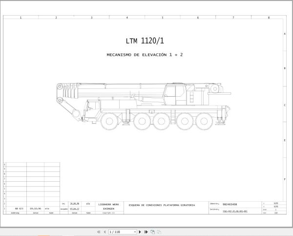 Liebherr Crane LTM 1120 1 Z23314 Electric and Hydraulic Diagrams ES 1