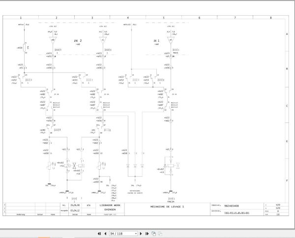 Liebherr Crane LTM 1120 1 Z23314 Electric and Hydraulic Diagrams FR 2