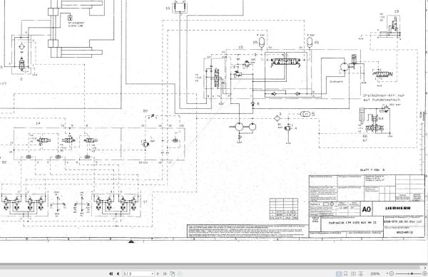Liebherr Crane LTM 1120 Z13864 Electric and Hydraulic Diagrams DE 3
