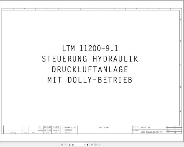 Liebherr Crane LTM 11200 9.1 Z73400 Electric and Hydraulic Diagrams DE 3