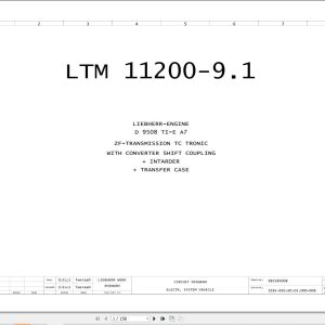 Liebherr Crane LTM 11200 9.1 Z73400 Electric and Hydraulic Diagrams EN 1