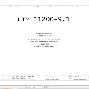 Liebherr Crane LTM 11200 9.1 Z73400 Electric and Hydraulic Diagrams FR 1