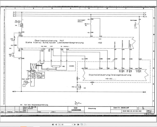 Liebherr Crane LTM 1125 Z12726 Electric Diagrams DE 2