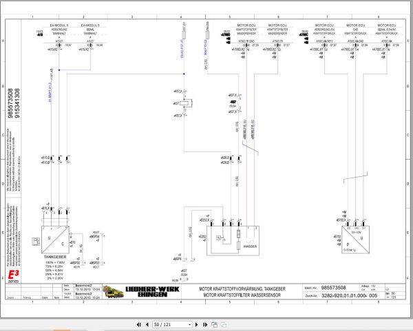 Liebherr Crane LTM 1130 5.1 Z65970 Electric and Hydraulic Diagrams DE 2