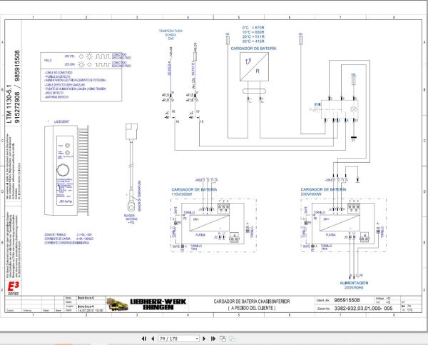 Liebherr Crane LTM 1130 5.1 Z65970 Electric and Hydraulic Diagrams ES 2