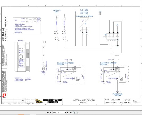 Liebherr Crane LTM 1130 5.1 Z65970 Electric and Hydraulic Diagrams FR 2