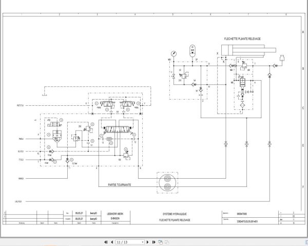Liebherr Crane LTM 1130 5.1 Z65970 Electric and Hydraulic Diagrams FR 4