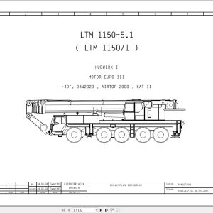 Liebherr Crane LTM 1150 5.1 Z67197 Electric and Hydraulic Diagrams DE 1
