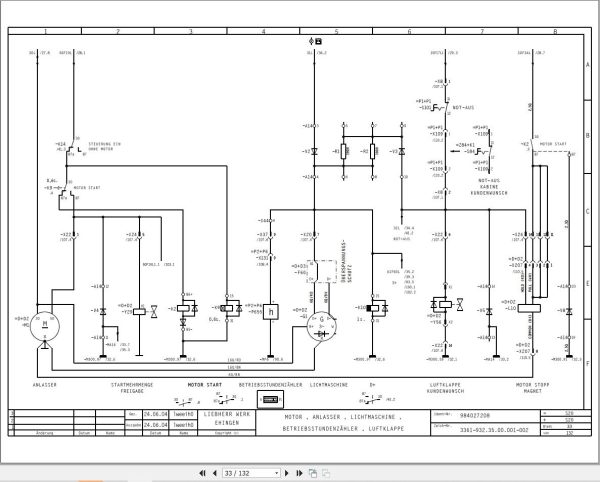 Liebherr Crane LTM 1150 5.1 Z67197 Electric and Hydraulic Diagrams DE 2