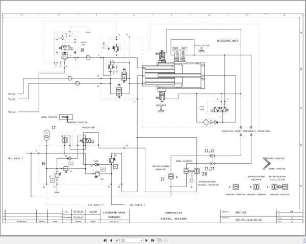Liebherr Crane LTM 1150 5.1 Z67197 Electric and Hydraulic Diagrams EN 3